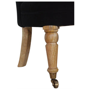 Black Velvet Accent Chair