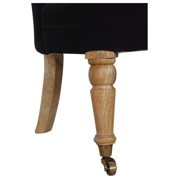 Black Velvet Accent Chair
