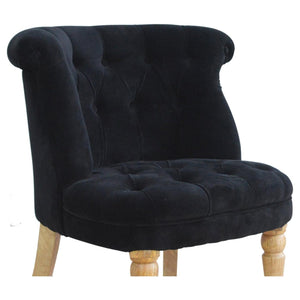 Black Velvet Accent Chair
