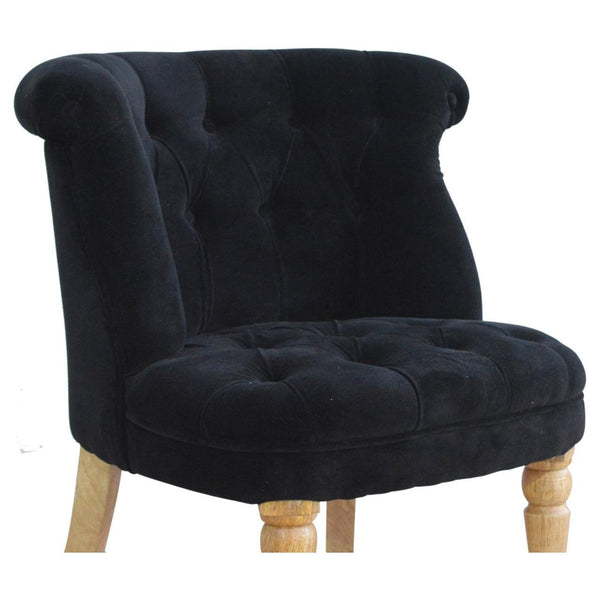 Black Velvet Accent Chair