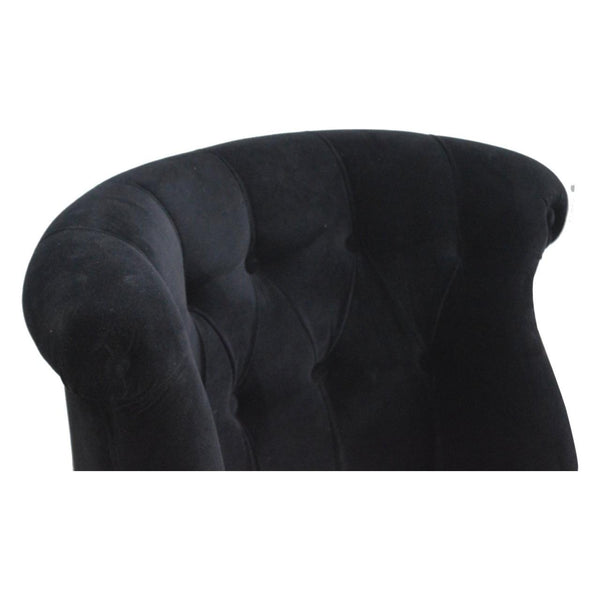 Black Velvet Accent Chair