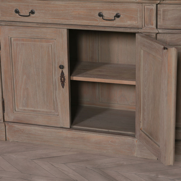 Extra Large Wooden Double Bookcase with Ladder – view 6