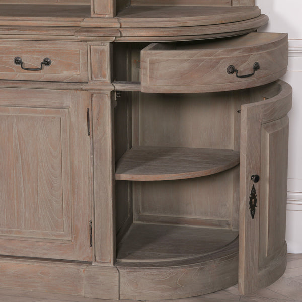 Extra Large Wooden Double Bookcase with Ladder – view 7