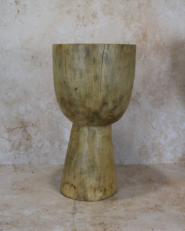 Tapered Wood Side Table - Cameroon - 93.1 - Living with Luxury