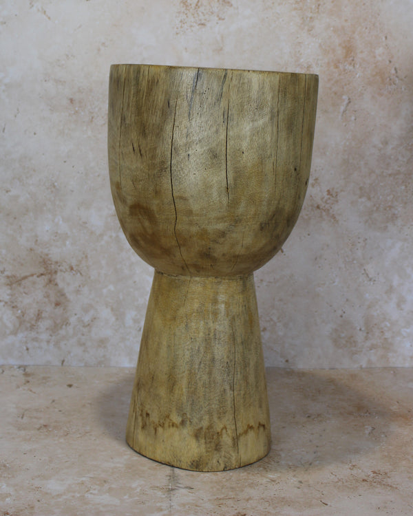 Tapered Wood Side Table - Cameroon - 93.1 - Living with Luxury