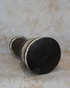 Tapered Wood Side Table - Cameroon – in room setting