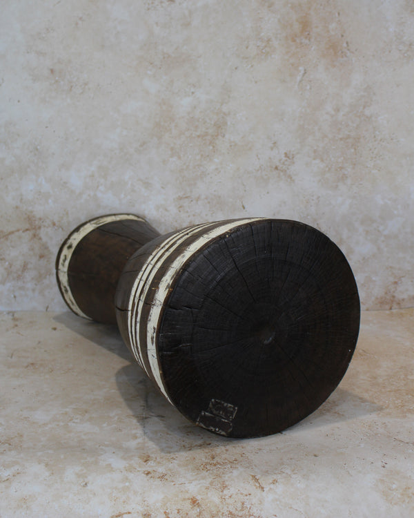 Tapered Wood Side Table - Cameroon – in room setting