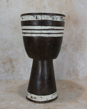 Tapered Wood Side Table - Cameroon – detail