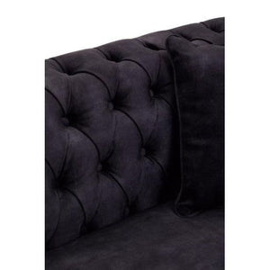 Sabrina Three Seat Grey Velvet Sofa
