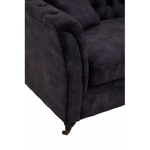Sabrina Three Seat Grey Velvet Sofa
