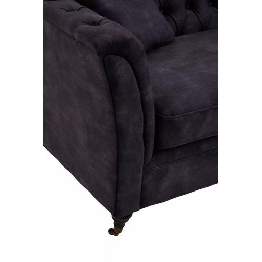Sabrina Three Seat Grey Velvet Sofa