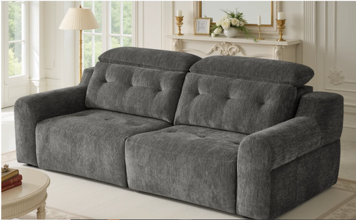 Harrison Electric Sofa – Charcoal, Teal & Grey Living Room Seating