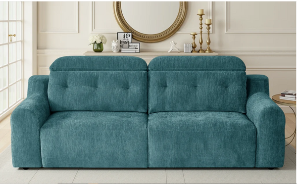 Harrison Electric Sofa – Charcoal, Teal & Grey Living Room Seating