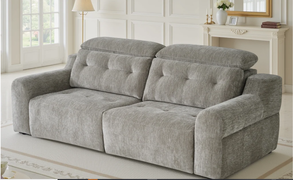 Harrison Electric Sofa – Charcoal, Teal & Grey Living Room Seating