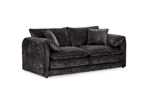 Solaya Black 3 Seater Sofa