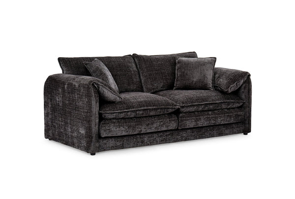 Solaya Black 3 Seater Sofa