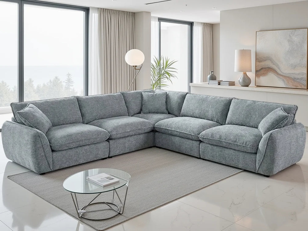 Berlin Grey Large Corner Sofa – Stylish Living Room Seating